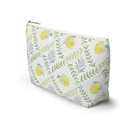 Lemon Tile Accessory Pouch w T-bottom in Green
